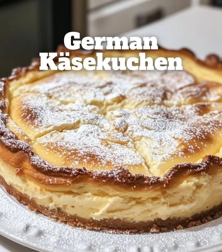 Klassischer Käsekuchen in einer eleganten Form, perfekt für Nachspeisen