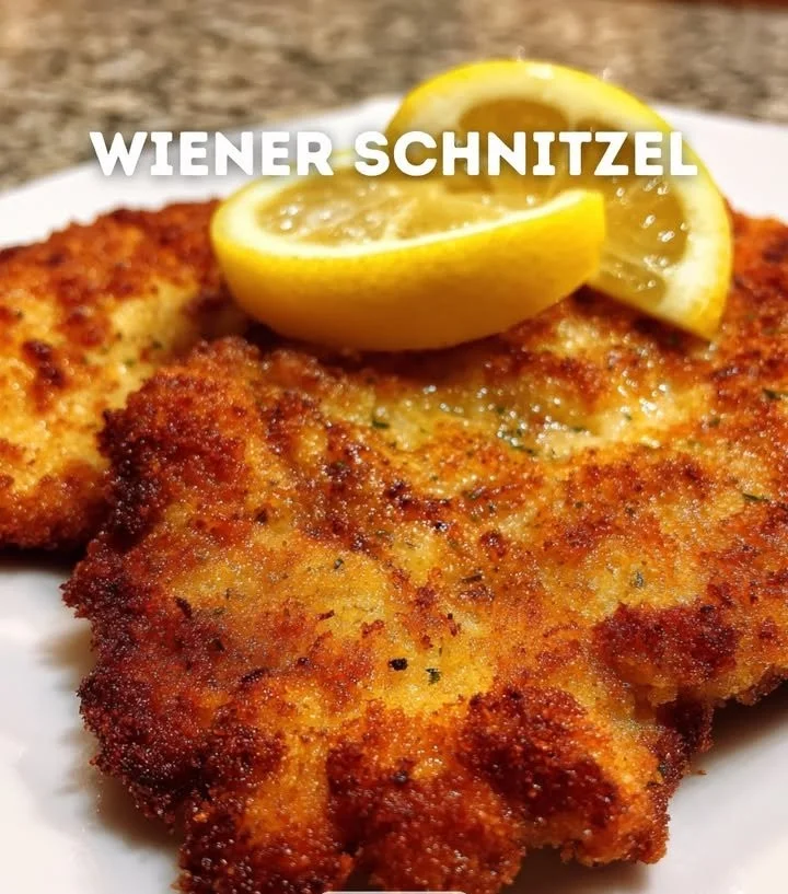 Knuspriges Wiener Schnitzel auf einem Teller mit Beilage