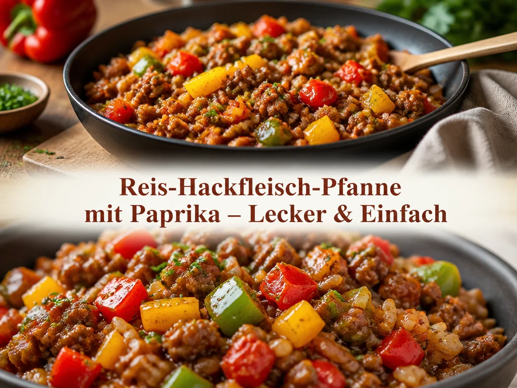 Reis-Hackfleisch-Pfanne mit Paprika