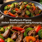 Leckere Rindfleisch-Pfanne mit saftigem Fleisch und knackigem Gemüse