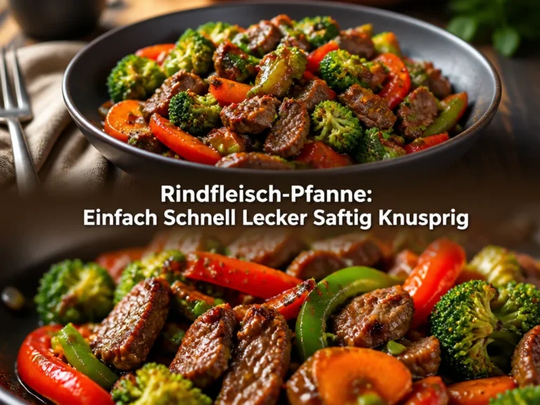 Leckere Rindfleisch-Pfanne mit saftigem Fleisch und knackigem Gemüse