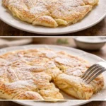Saftige Apfel-Zimt-Pfannkuchen auf einem Teller, ideal zum Frühstück