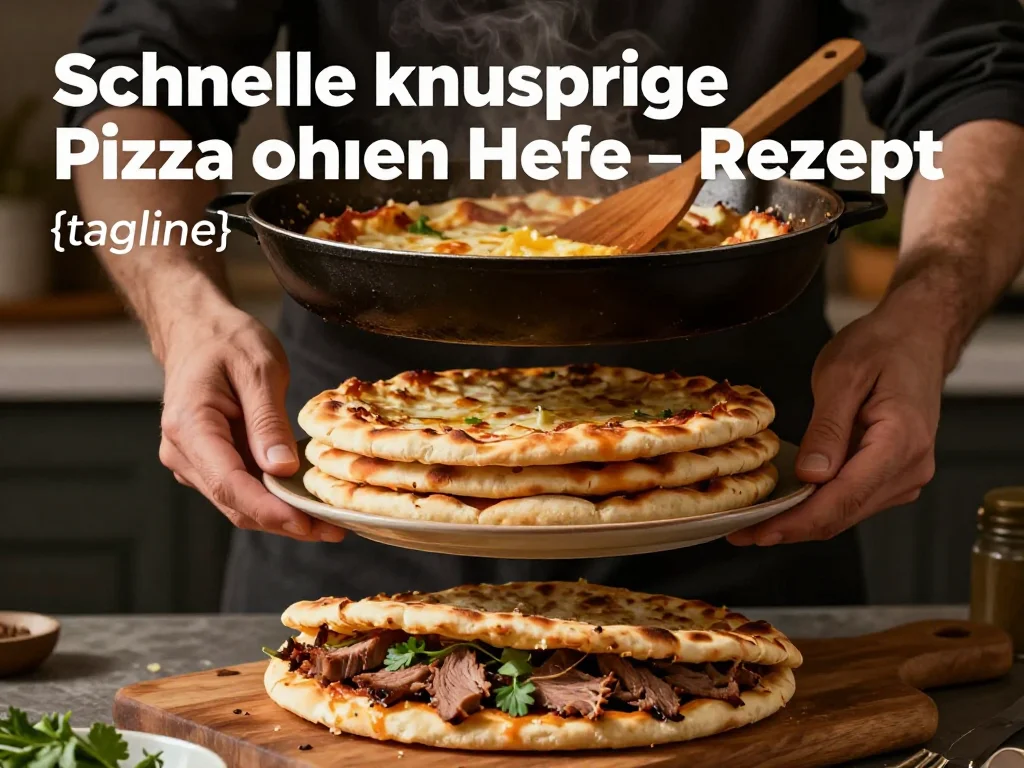Schnelle knusprige Pizza ohne Hefe &ndash; Rezept