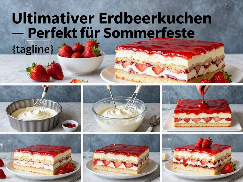 Ultimativer Erdbeerkuchen &mdash; Perfekt f&uuml;r Sommerfeste