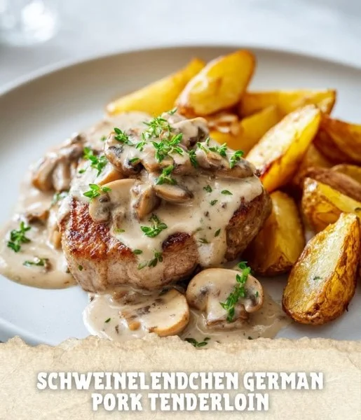 Schweinefilet mit cremiger Champignonsoße